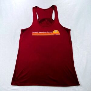 CrossFit Santa Cruz Central Tank Top Burgundy Athletic Racerback Since 2008